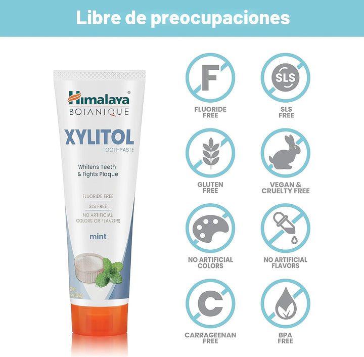 Himalaya Botanique Pasta de dientes con xilitol, sabor menta - Past...