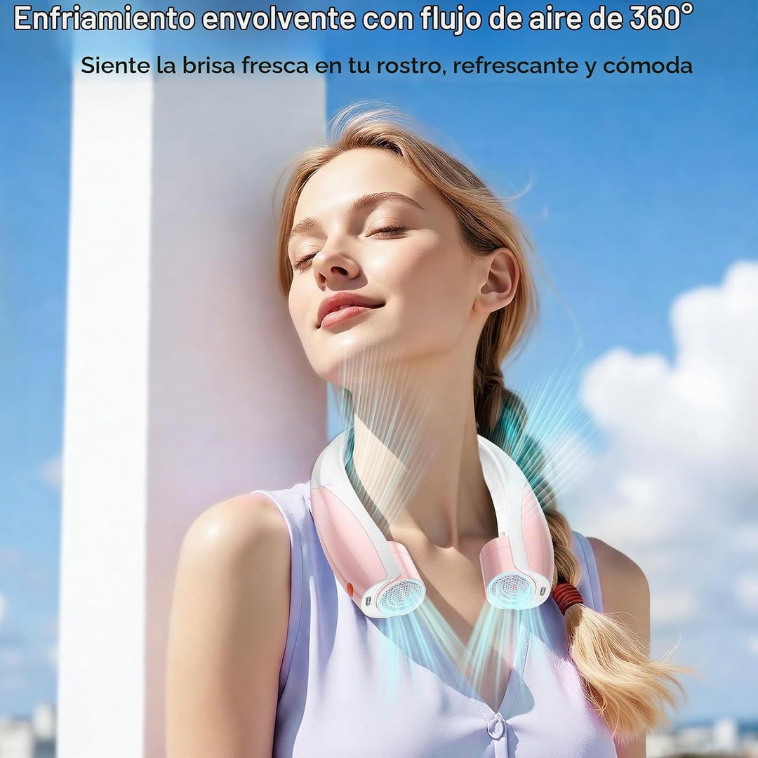 Elrerue Ventilador de cuello portátil, ventilador personal recargab...