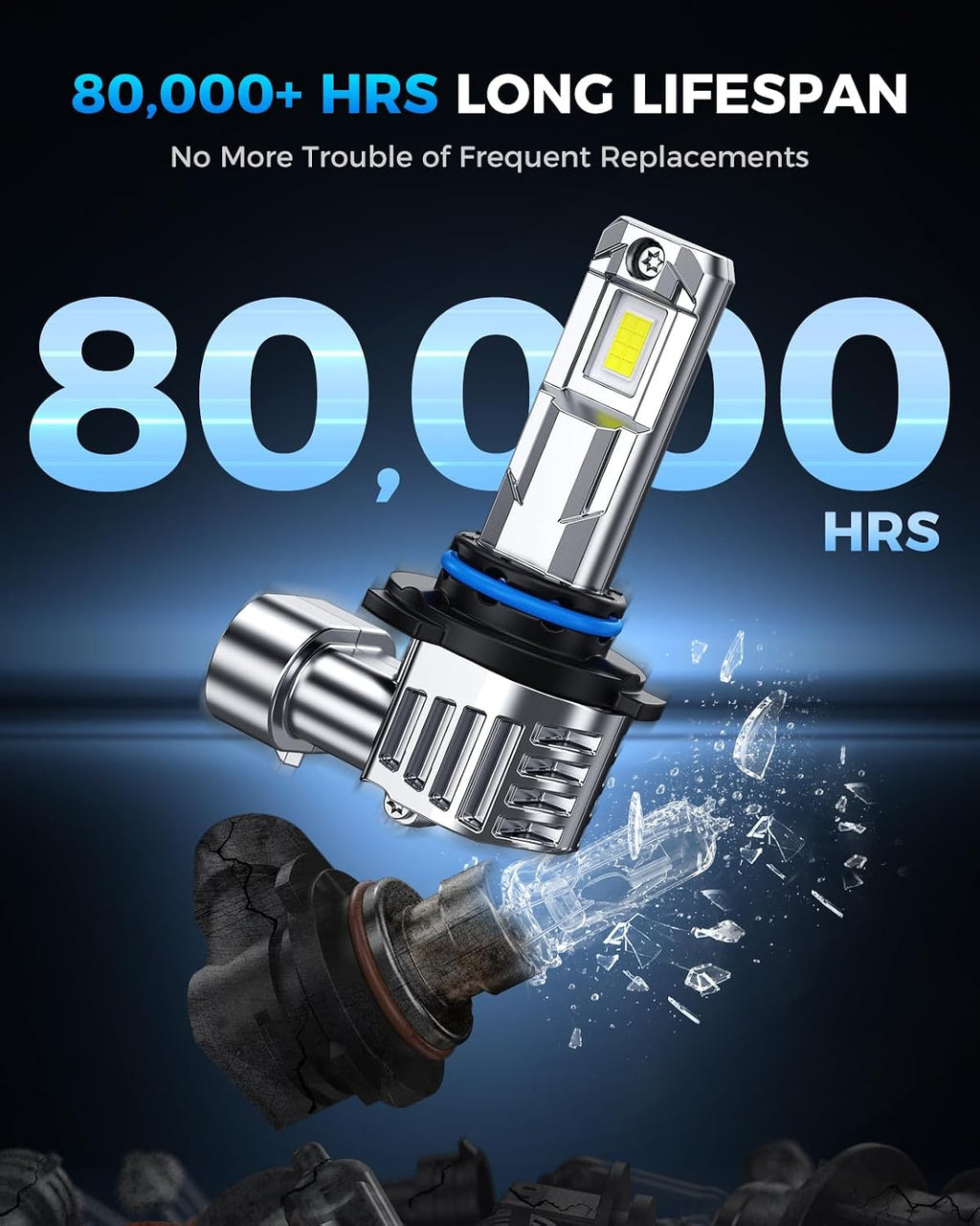 Marsauto Combo de bombillas LED 9005 H11, 60,000 lúmenes, 600% más