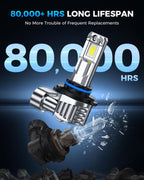 Marsauto Combo de bombillas LED 9005 H11, 60,000 lúmenes, 600% más