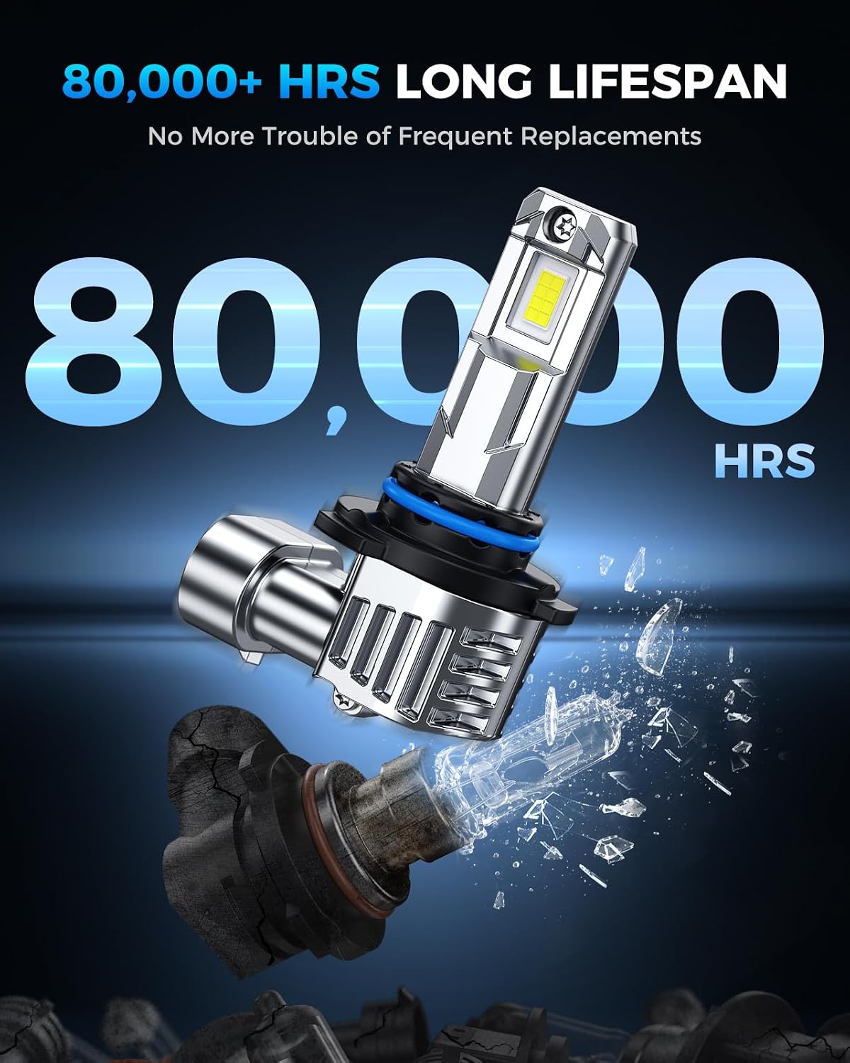 Marsauto Combo de bombillas LED 9005 H11, 60,000 lúmenes, 600% más