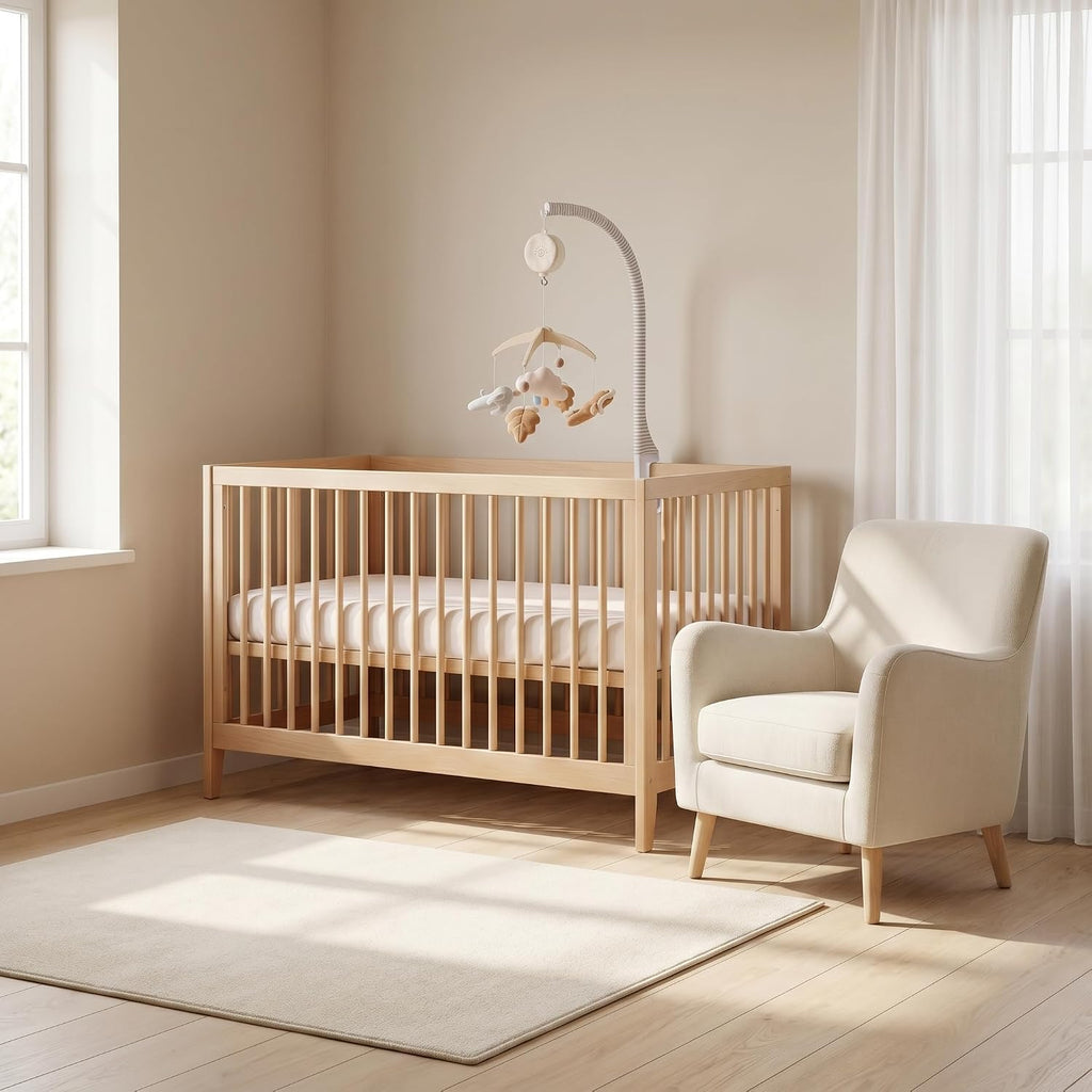 Móvil para cuna Safari Baby con caja de música y brazo móvil