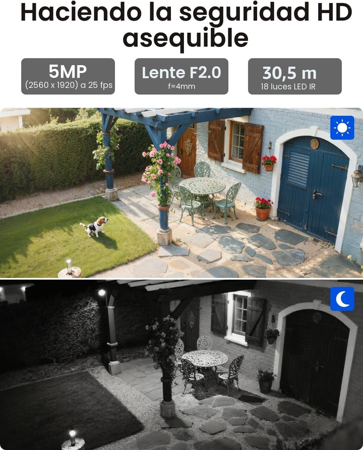 REOLINK Sistema de cámara de seguridad para el hogar de 8 canales,...