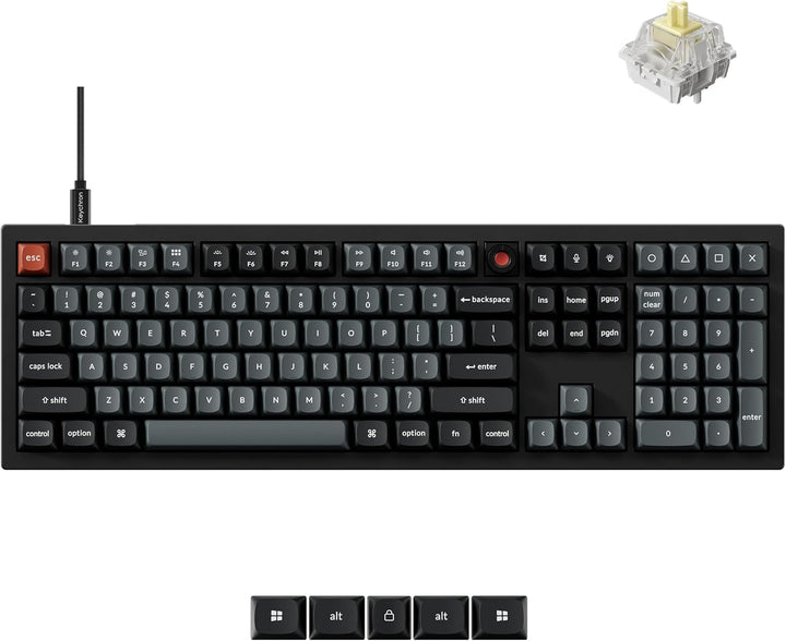 Keychron V6 - Teclado mecánico con cable de tamaño completo 8K con...