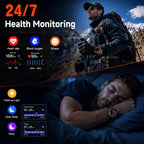 KPEP Smart Watch para Hombre (Responder/Hacer Llamada) - Smartwatch Militar HD de 1.53"