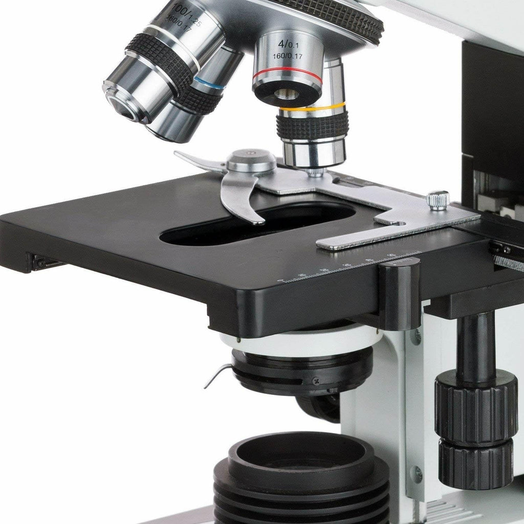 AmScope Microscopio binocular del estudiante B490B-5M, cámara de 5MP