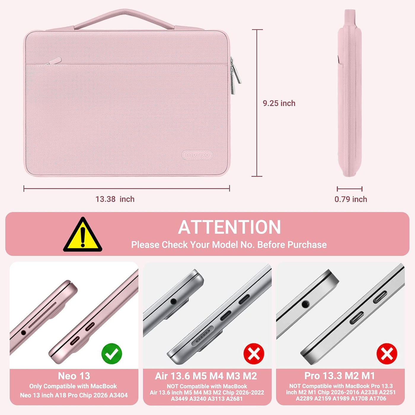 MOSISO Funda compatible con MacBook Neo de 13 pulgadas, modelo A340...