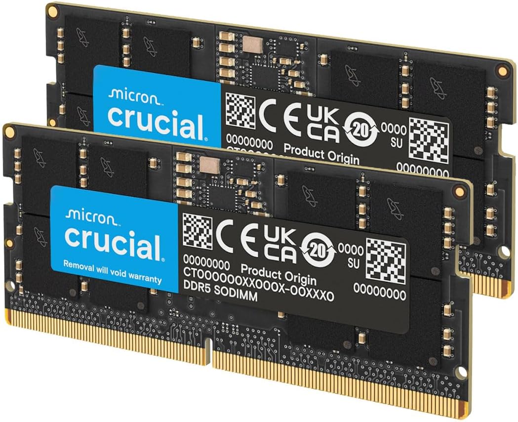 Crucial Kit RAM DDR5 de 32 GB (2 x 16 GB), memoria para portátil CL...
