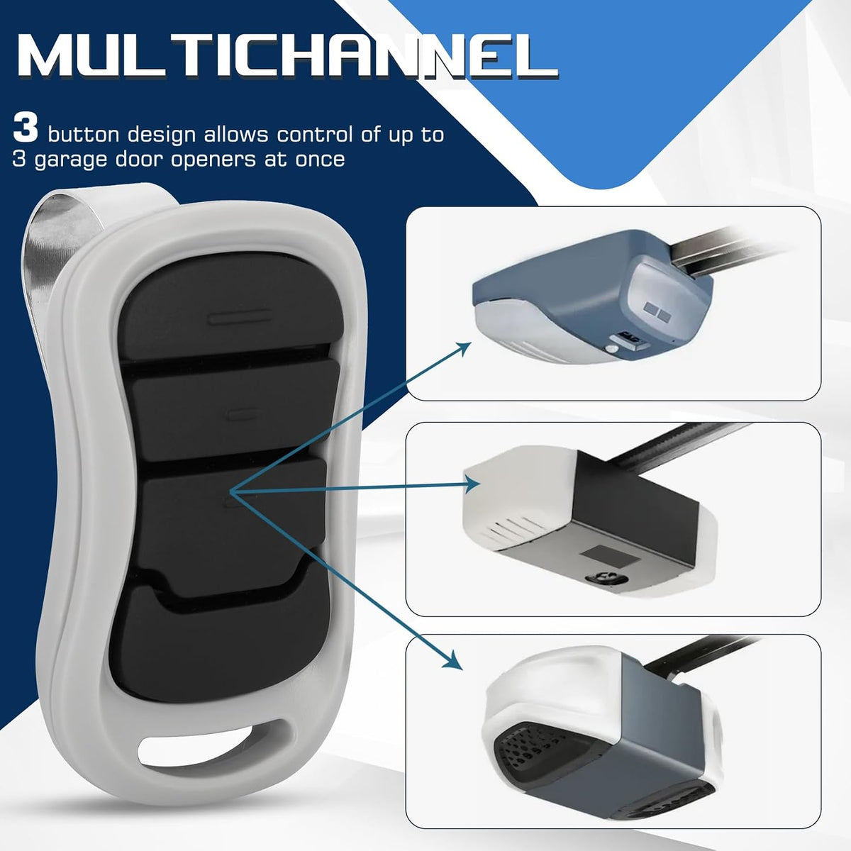 para el control remoto del sensor de la puerta del garaje Genie, compatible