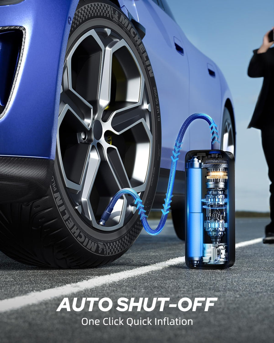 AUTOONE - Compresor de aire portátil para inflador de neumáticos, b...