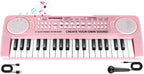 Teclado de piano de juguete para niños, 37 teclas, pianos musicales, juguetes con micrófono