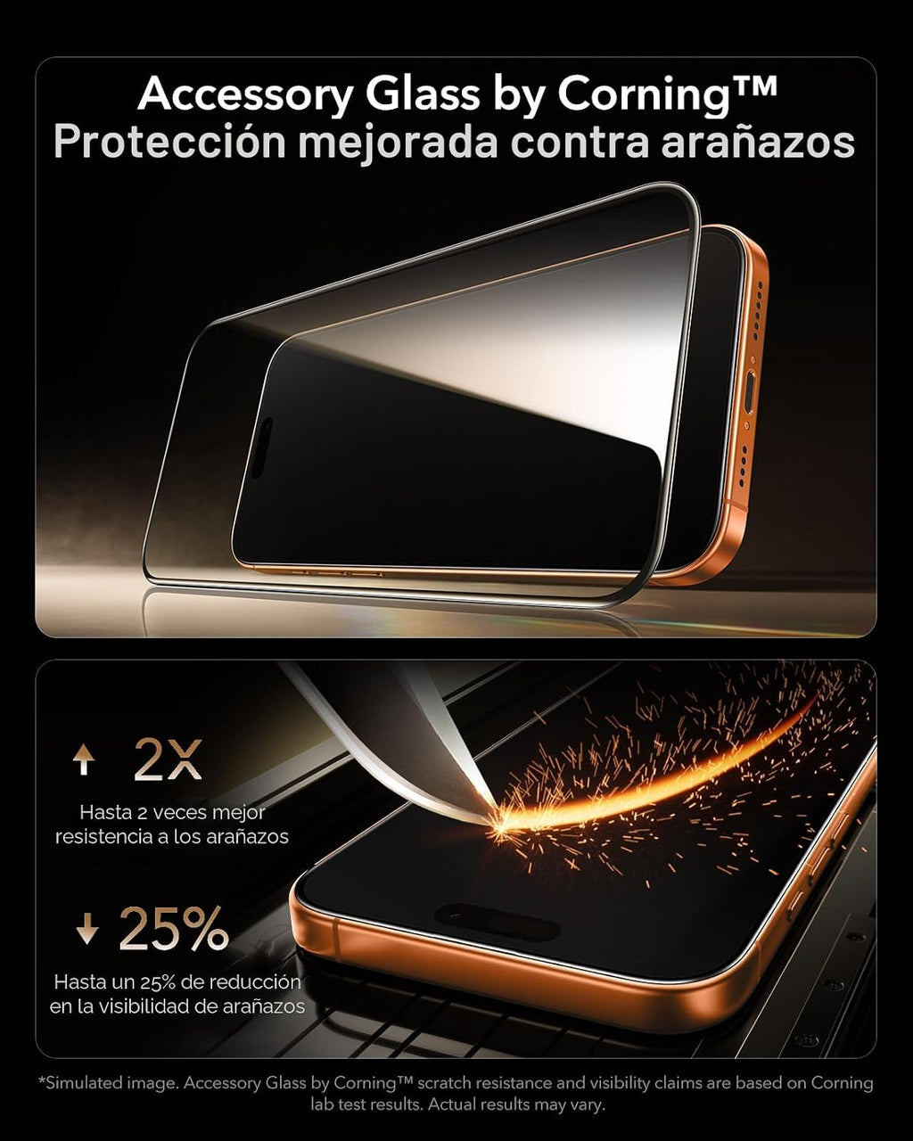 ESR - Protector de pantalla para iPhone 17 Pro Max, paquete de 3 unidades, Armorite Pro