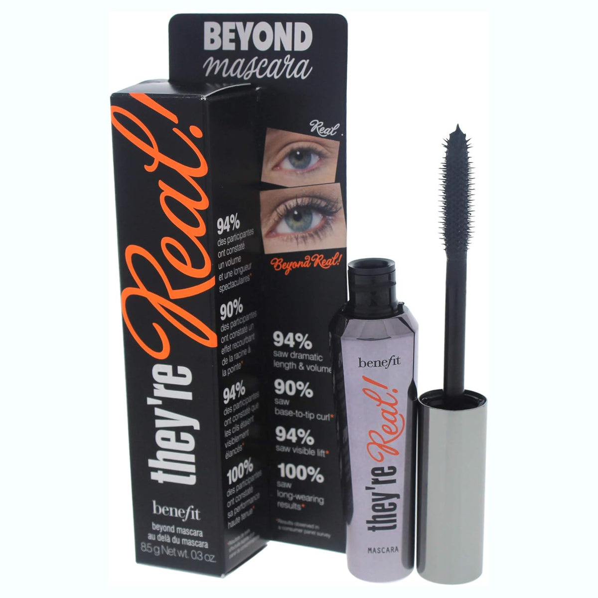 Benefit They're Real! Máscara, Más Allá del Negro, 0.3 Onzas (P...