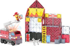 MAGNA-TILES Fire Station - Juego de construcción magnética de 50 piezas, la marca original de construcción magnética