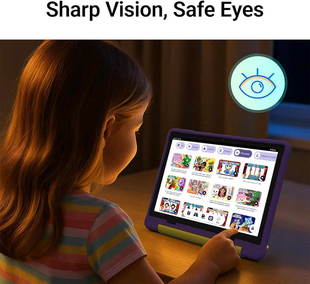 Tableta para niños, 10.1 pulgadas HD Android 15, 64 GB de almacenam...