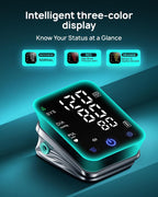 RunStar Monitor inteligente de presión arterial para uso doméstico, brazalete BP superior del brazo de 8.6 a 16.5 pulgadas, pantalla LED grande de 5.0 pulgadas, elegible para FSA y HSA, máquina de