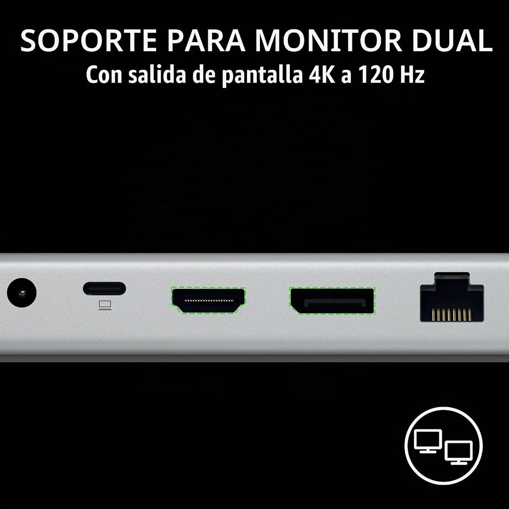 Razer Base USB 4, 14 puertos, compatible con Windows y Mac, color blanco
