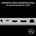 Razer Base USB 4, 14 puertos, compatible con Windows y Mac, color blanco