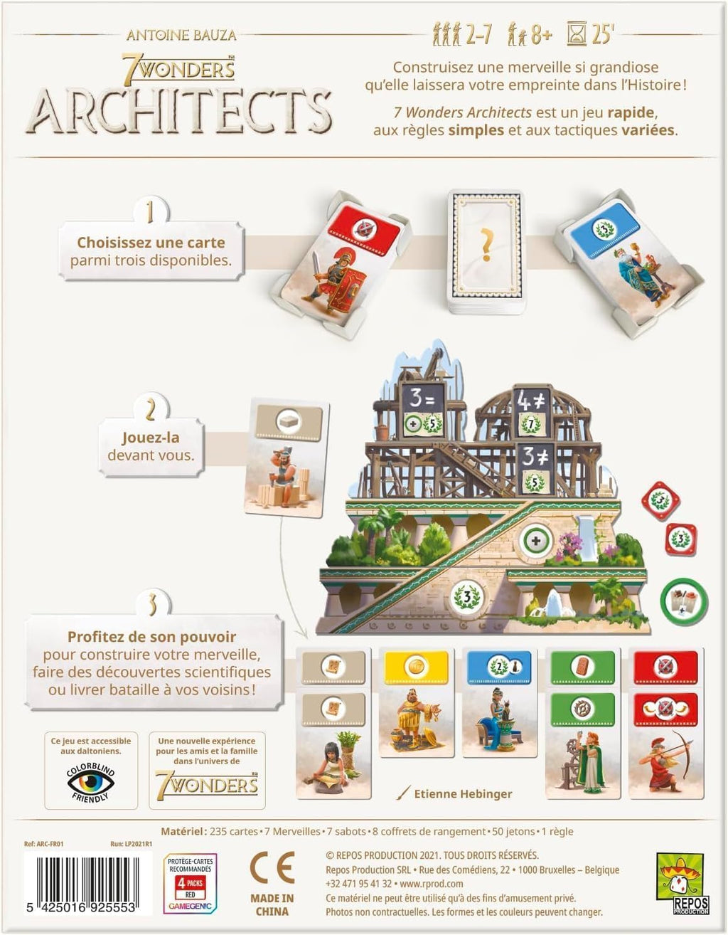 Asmodee 7 Wonders Architects - Da forma a la historia con tus ingeniosas