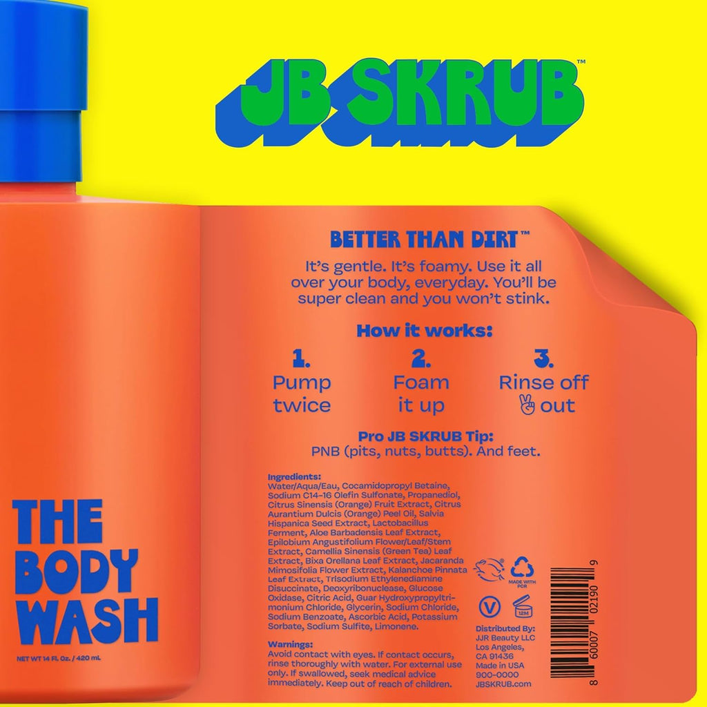 JB SKRUB Las almohadillas faciales, lavado facial y lavado corporal: esenciales para el cuidado de la piel de niños, preadolescentes y adolescentes: aumenta la confianza, combate el acné y conquista