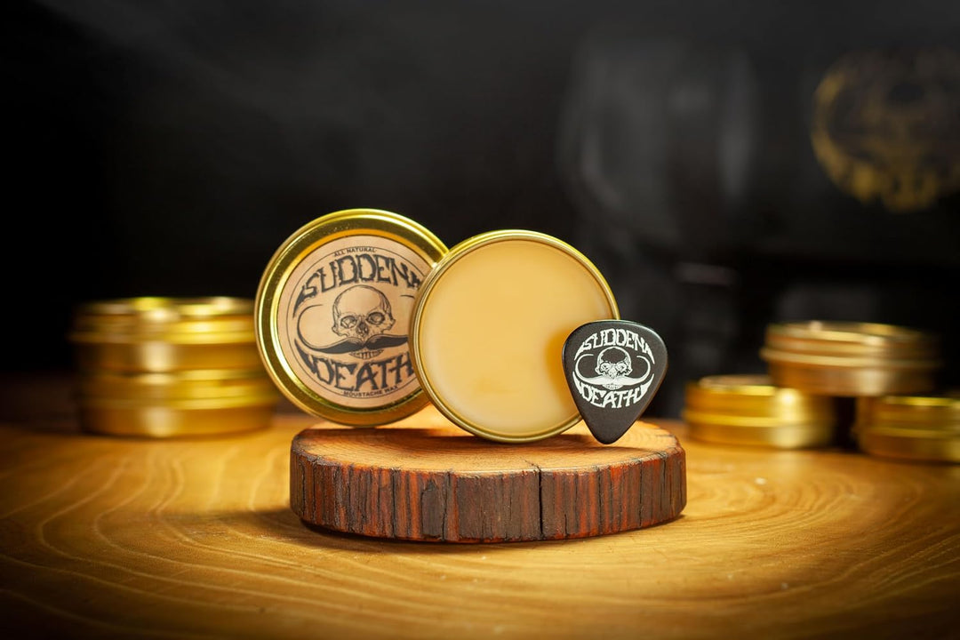 Cera para bigote, agarre fuerte, muerte súbita de 1 oz, estaño y pl...
