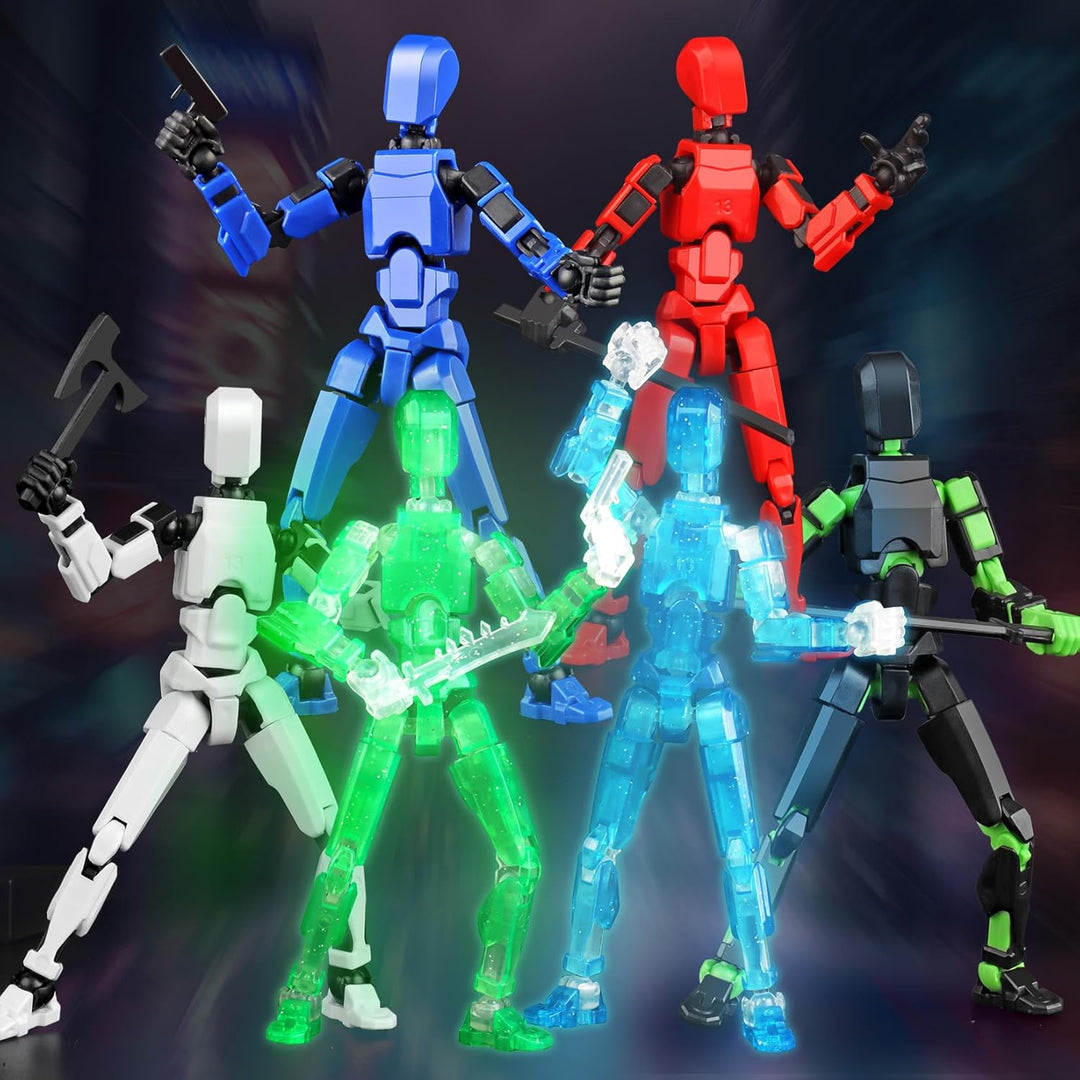 Juego luminoso de 13 figuras de acción, 6 figuras de acción de robo...