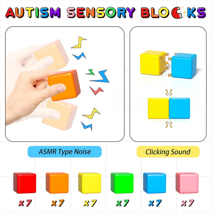 Apluses 42 piezas de bloques magnéticos, regalos para niños de 3, 4...