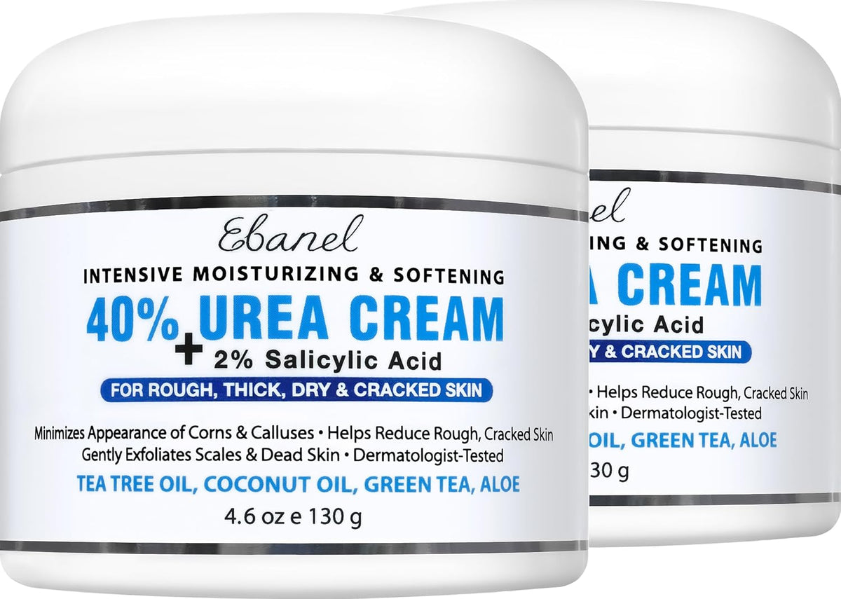 Ebanel Crema de urea 40% más ácido salicílico 2%, crema de pies par...