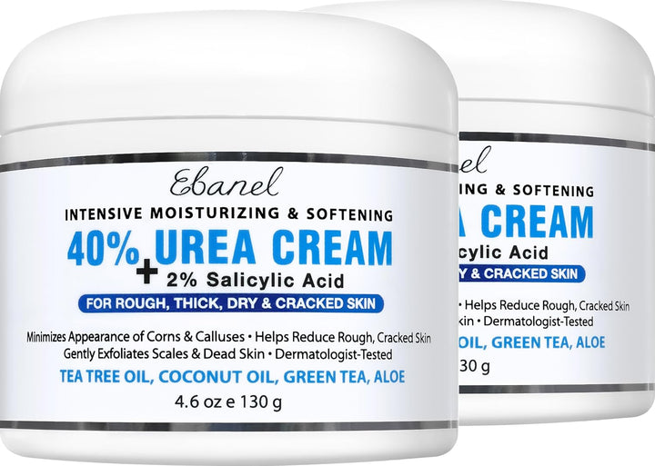 Ebanel Crema de urea 40% más ácido salicílico 2%, crema de pies par...