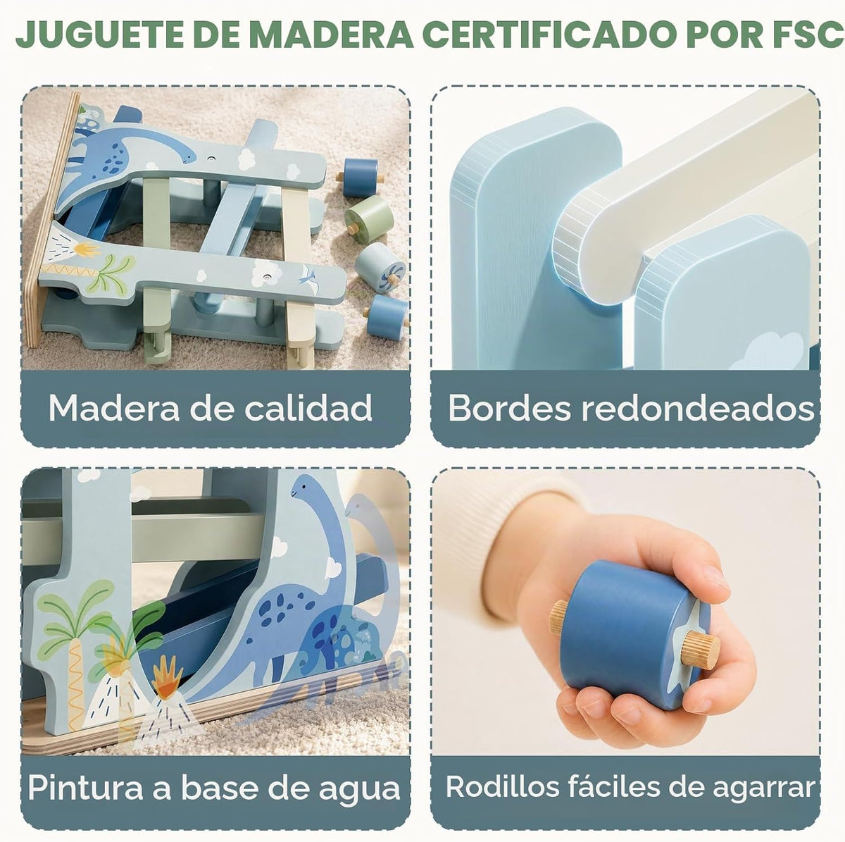 Lehoo Castle Juguetes para niños de 2 años, juguete de rampa de coche de