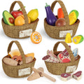 Lehoo Castle Wooden Play Food Set para Toddlers, Accesorios de Cocina de Juego