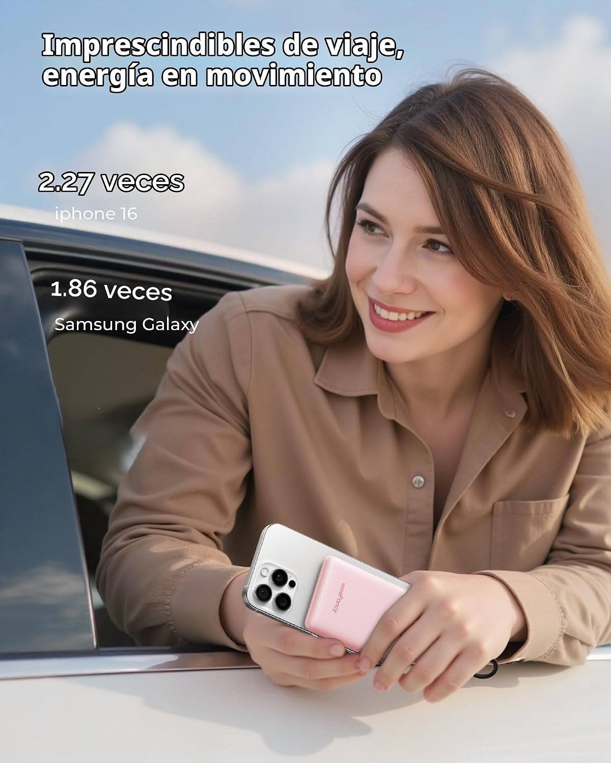 WeeFancy Cargador portátil pequeño de 10000 mAh, mini banco de ener...