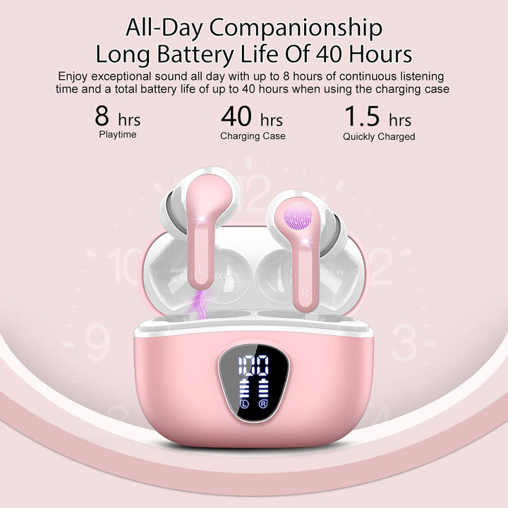 Auriculares inalámbricos, auriculares Bluetooth 5.4 HiFi estéreo, a...