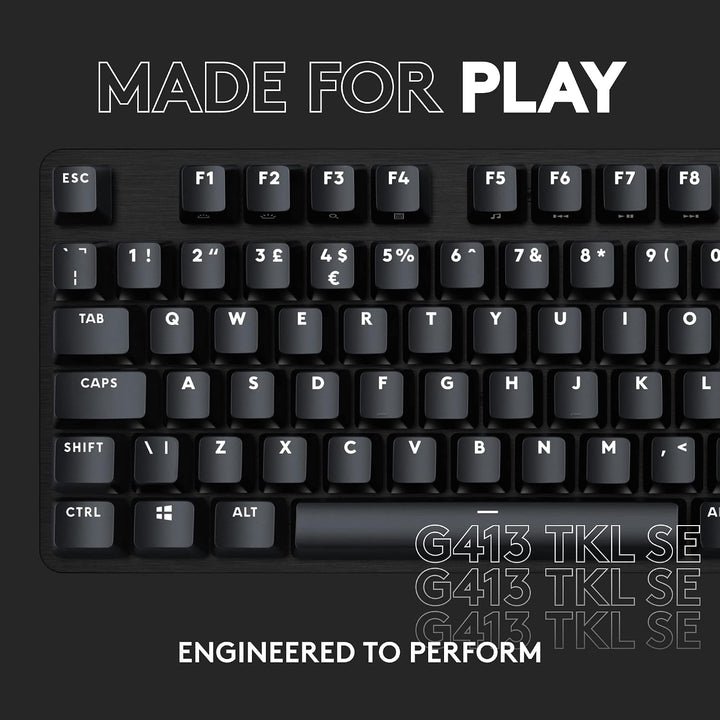 Logitech G 413 TKL SE Teclado mecánico para juegos, teclado retroil...