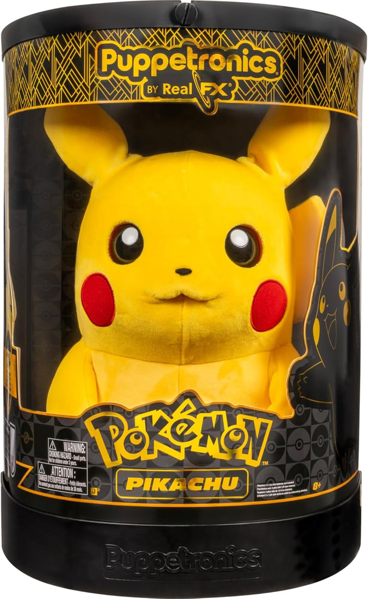 Pokémon Pikachu Puppetronic de RealFX - Peluche interactivo de 16 p...