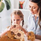 Achwishap 5 piezas de peluche Capybara de 16 pulgadas, mamá y 4 bebés, Familia Capybara Marrón-1+4