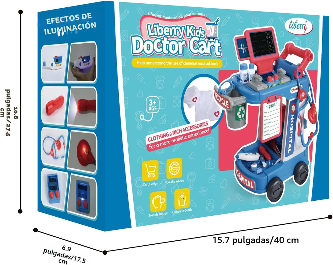 Liberry Kit de médico para niños pequeños de 2, 3, 4, 5 años