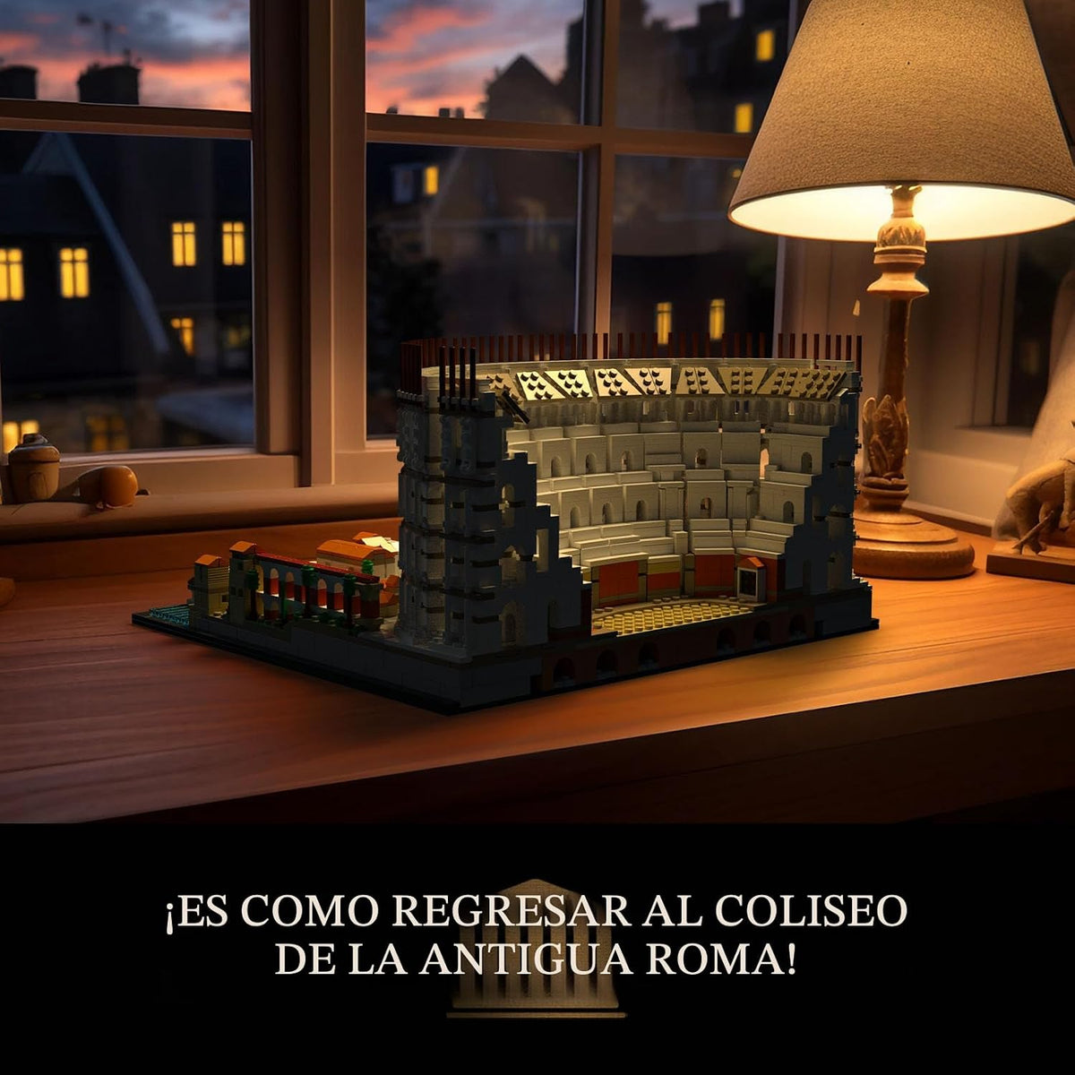 Givenni Arquitectura El Coliseo Romano; modelo coleccionable para adultos; kit de construcción de modelo de decoración del hogar, actividad creativa de bricolaje, colección famosa de monumentos (3989 piezas)