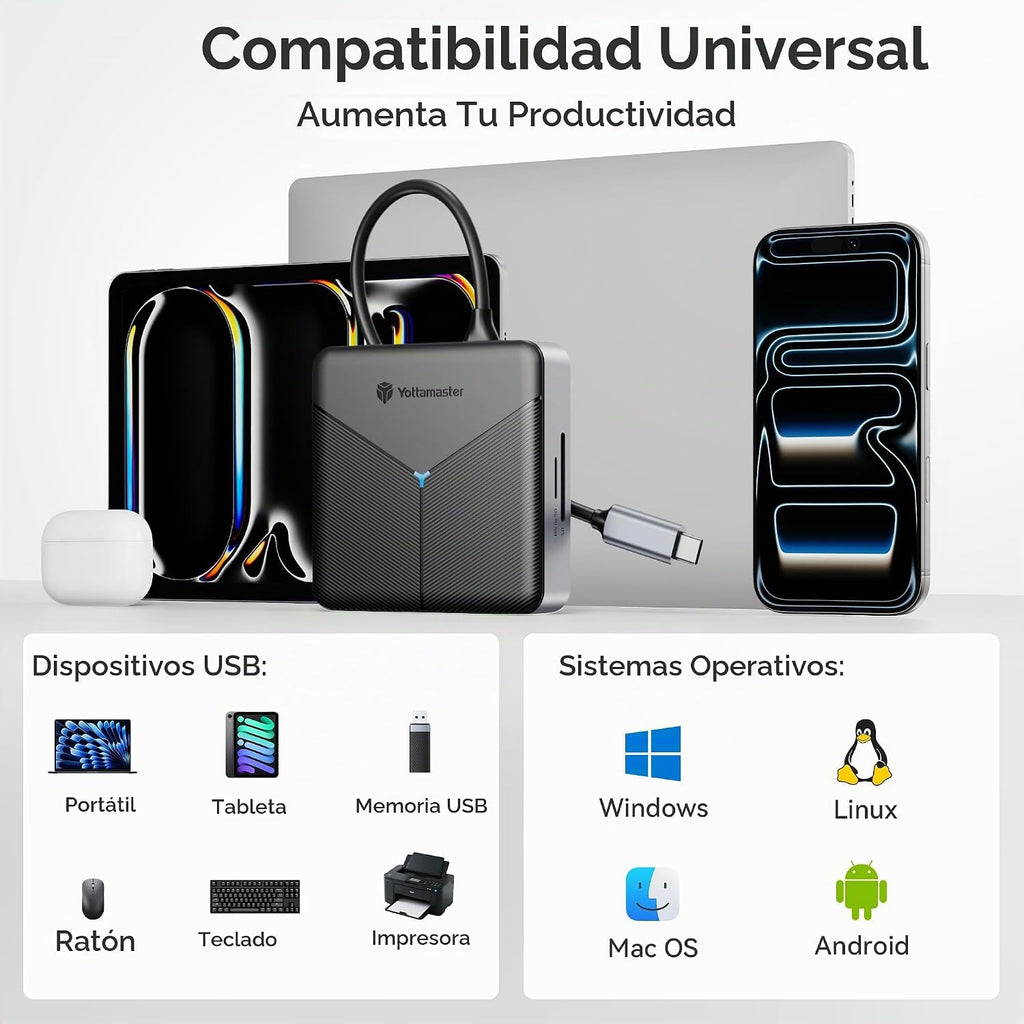 Yottamaster, FF3-8PM, hub USB 3.0