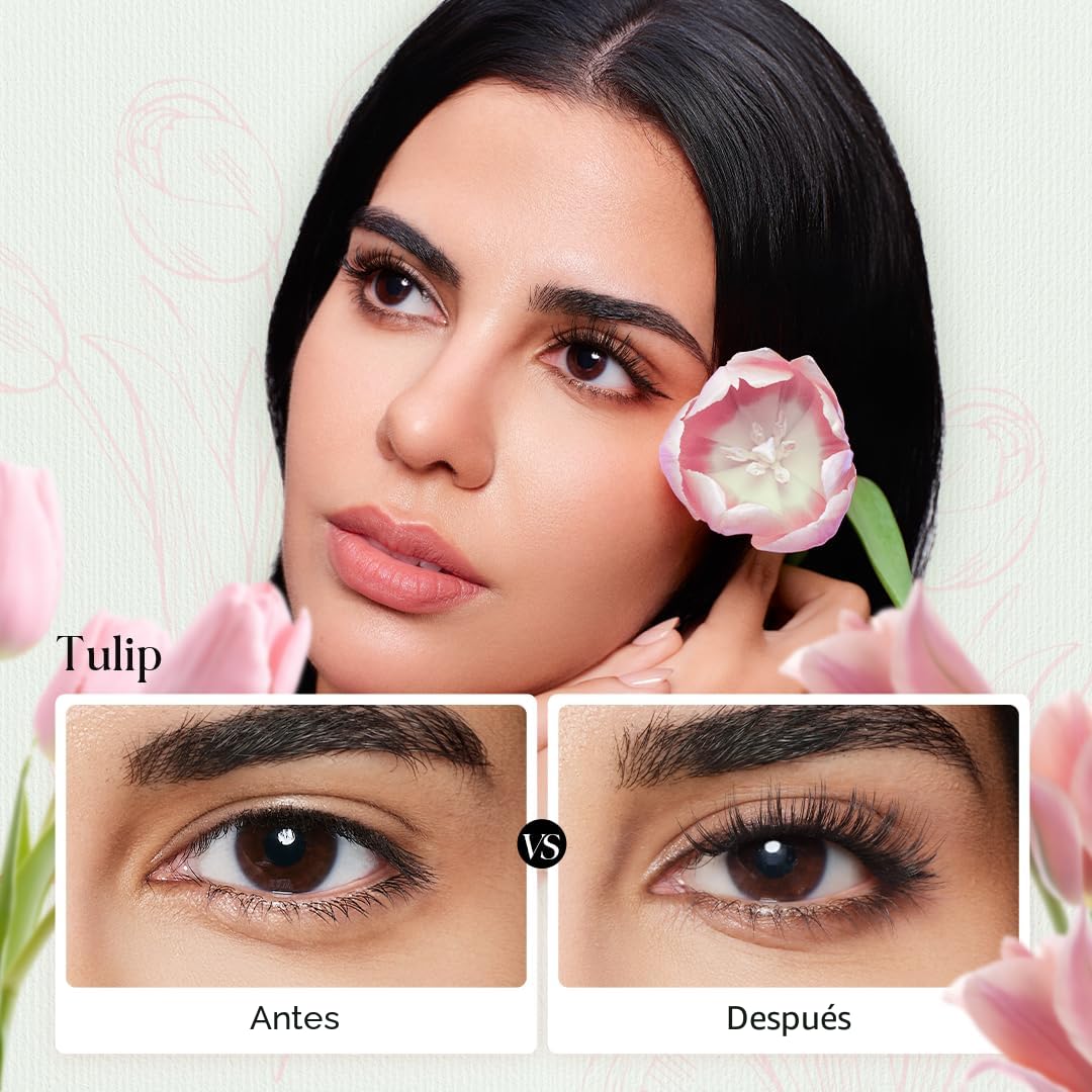 WOSADO Juego de pestañas magnéticas suaves con aplicador, [Tulip] 2...