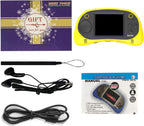 EASEGMER Juegos electrónicos portátiles de 16 bits para niños con 220 juegos de video HD, Amarillo