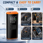 Inflador portátil del neumático del compresor de aire 150 PSI 12000mAh