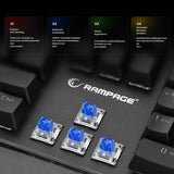 RAMPAGE GEAR KB-R86 Umbra Teclado mecánico para juegos \u2013 Inter...