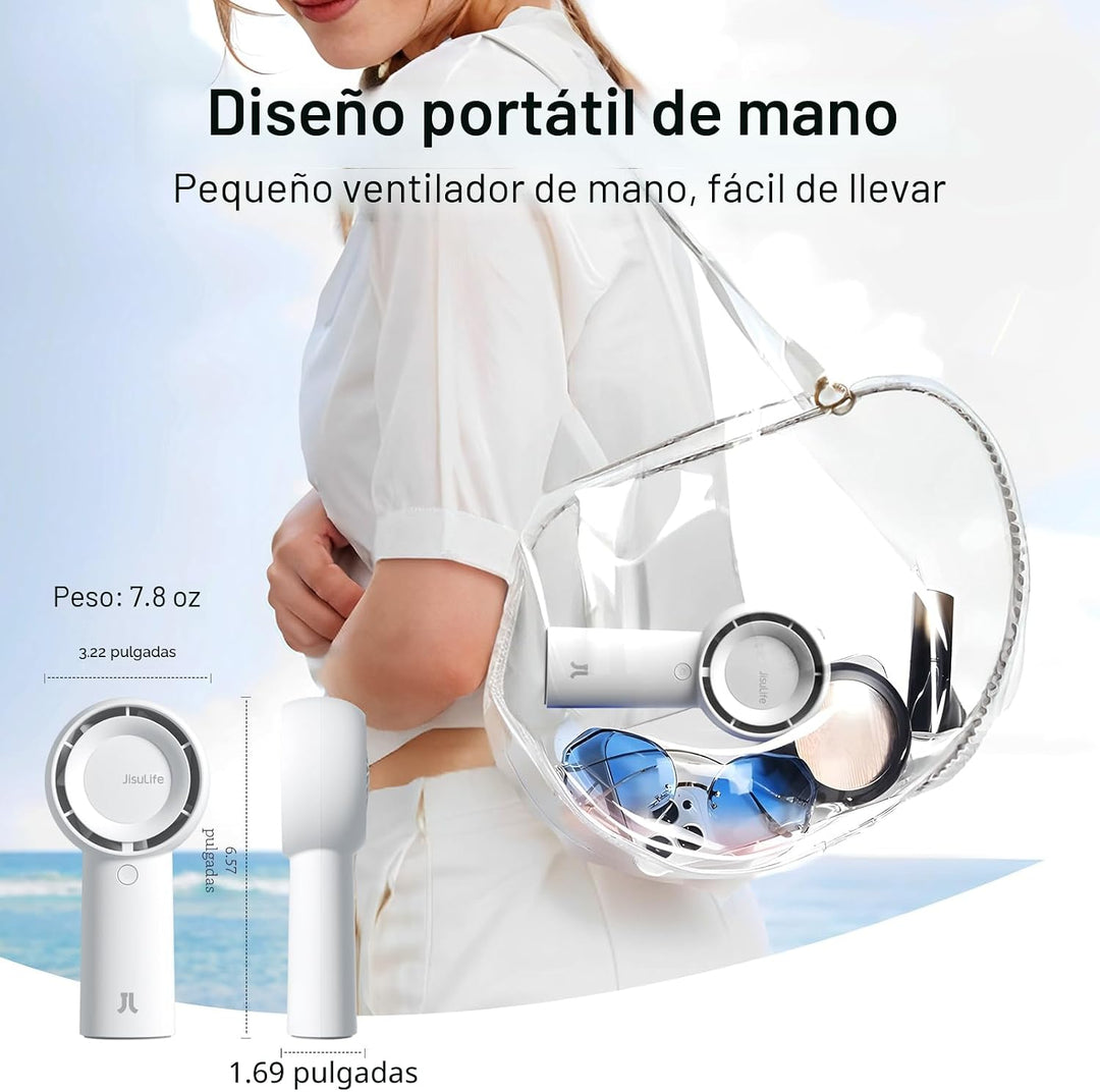 JISULIFE Ventilador Turbo Portátil de Mano [16H Tiempo Máximo de En...
