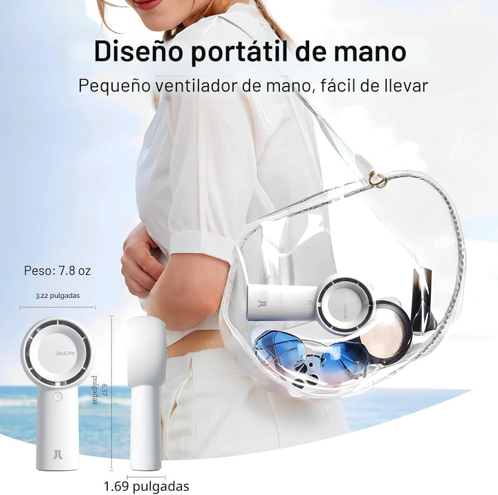 JISULIFE Ventilador Turbo Portátil de Mano [16H Tiempo Máximo de En...