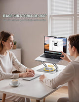 Lamicall - Soporte ajustable para laptop para escritorio - Base gir...