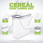 Utopia Kitchen - Juego de 4 recipientes para cereales con tapas, 4 unidades
