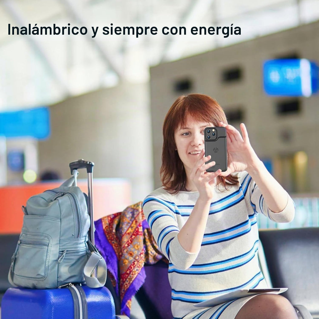 Alpatronix Funda de batería para iPhone 16 Pro, portátil, fuerte, delgada, protectora, extendida, carga rápida de 15 W, alta capacidad con funda de carga inalámbrica (BX16Pro), negro mate