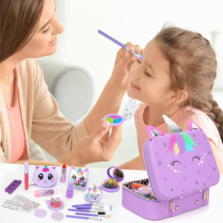 Heaning Maquillaje lavable para niños, juego de maquillaje real par...
