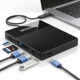 Devichin Disco duro externo de 1 TB, USB C y USB 3.0 multipuerto Hu...